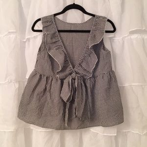 Adorable Shein babydoll top with bow in back